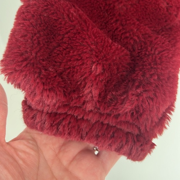 No Boundaries Furry Jacket Half Zip Kangaroo Pocket Fleece Coat Women’s Small - Picture 13 of 16